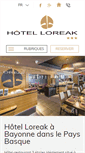 Mobile Screenshot of hotel-loreak-bayonne.com