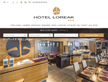 Tablet Screenshot of hotel-loreak-bayonne.com
